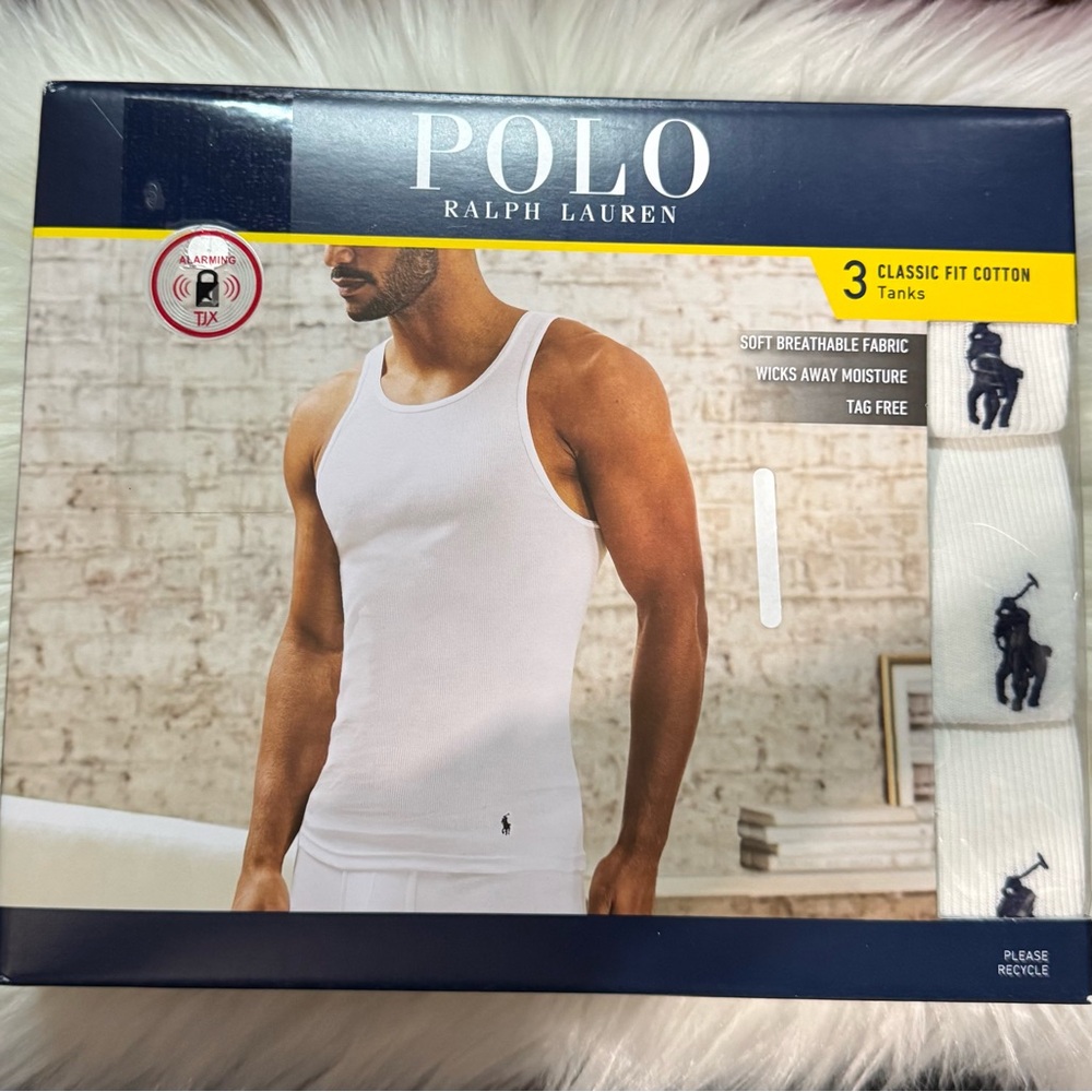 🆕 Polo Ralph Lauren White Tank Tops